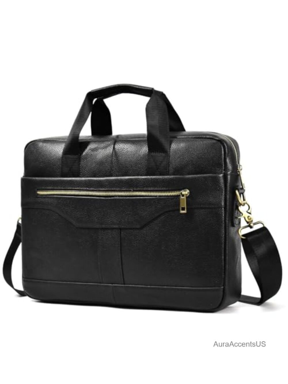 Genuine Leather Laptop Bag Fits 15.6 Inch Briefcase Messenger Crossbody